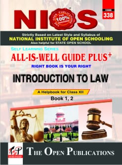 338 Introduction To Law Nios Guide Books (English Medium) Self Learning Series All Is Well Guide Plus Book
