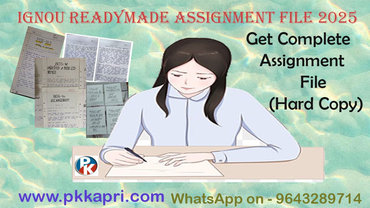 Ignou handwritten Assignment file 2025